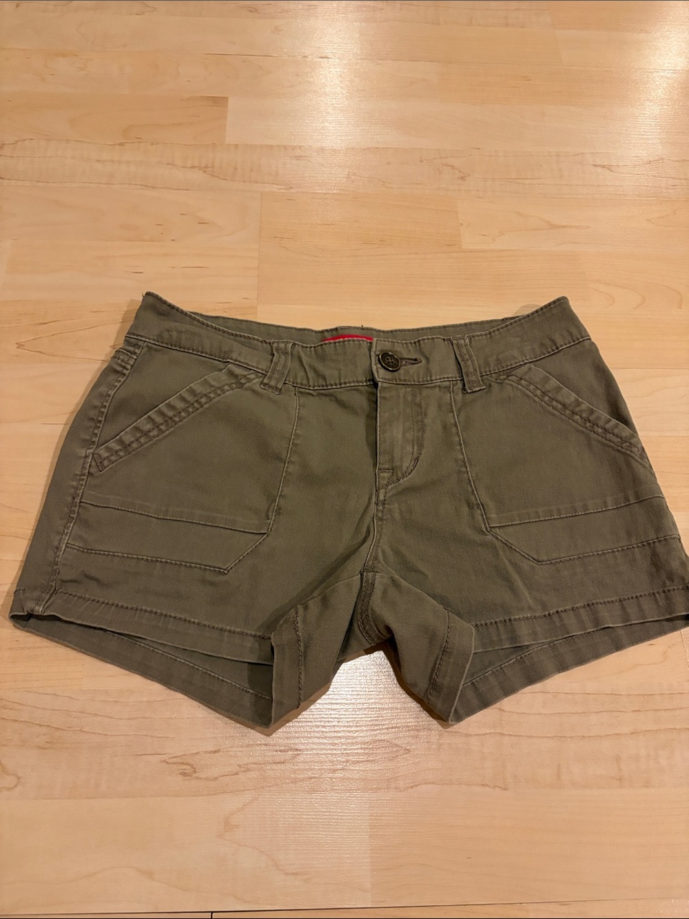 Unionbay Olive Green Utility Shorts Size 5 Y2K Cargo Patch Pocket